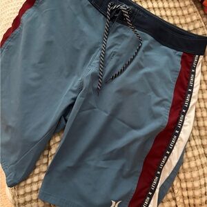 Hurley Men's Blue and Red Board Shorts